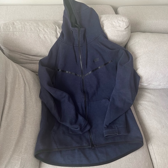 Mens Large Navy Nike Tech Sweater/Jacket - Picture 2 of 8